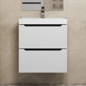 Тумба под раковину Uperwood Tanos 50 см, подвесная, белая/графит в Агрызе - agryz.ok-mebel.com | фото