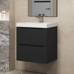 Тумба под раковину Uperwood Tanos 50 см, подвесная, черная матовая в Агрызе - agryz.ok-mebel.com | фото