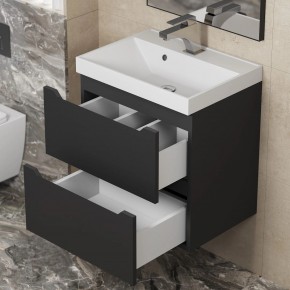 Тумба под раковину Uperwood Tanos 50 см, подвесная, черная матовая в Агрызе - agryz.ok-mebel.com | фото 2