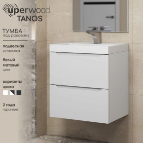 Тумба под раковину Uperwood Tanos 70 см, подвесная, белая матовая в Агрызе - agryz.ok-mebel.com | фото 5