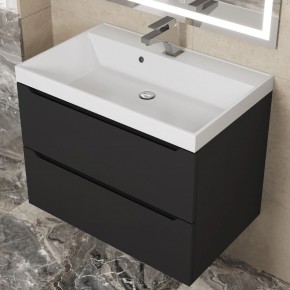 Тумба под раковину Uperwood Tanos 70 см, подвесная, черная матовая в Агрызе - agryz.ok-mebel.com | фото