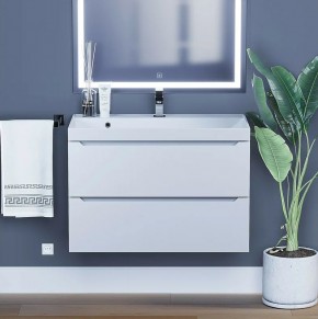 Тумба под раковину Uperwood Tanos 80 см, подвесная, белая матовая в Агрызе - agryz.ok-mebel.com | фото