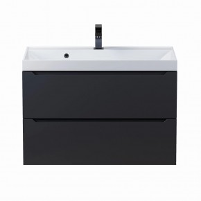 Тумба под раковину Uperwood Tanos 80 см, подвесная, черная матовая в Агрызе - agryz.ok-mebel.com | фото 8