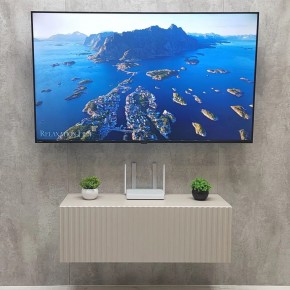 Тумба подвесная под ТВ LINES MTV3-MA 900 Бежевый (Леда-М 10.1.5) в Агрызе - agryz.ok-mebel.com | фото 3
