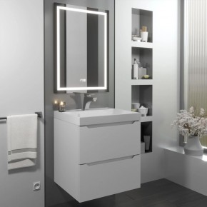 Тумба с раковиной Uperwood Tanos 50 см, подвесная, белая матовая в Агрызе - agryz.ok-mebel.com | фото