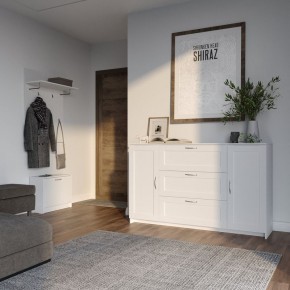Тумба СИРИУС с откидной полкой для обуви, цвет белый в Агрызе - agryz.ok-mebel.com | фото 4