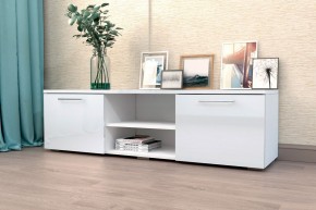 Тумба ТВ 1500 (ЛДСП Белый/Белый глянец) в Агрызе - agryz.ok-mebel.com | фото