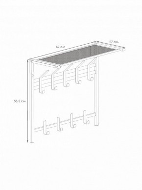 Вешалка-полка Торонто 22 в Агрызе - agryz.ok-mebel.com | фото 3