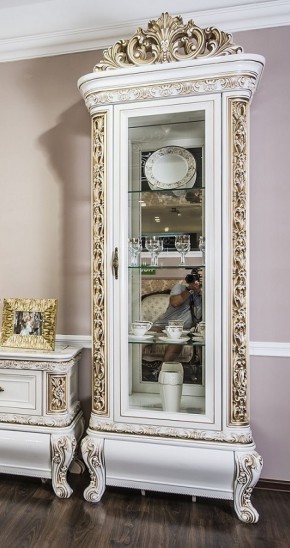 Витрина одностворчатая Алсу (белый глянец) в Агрызе - agryz.ok-mebel.com | фото 2