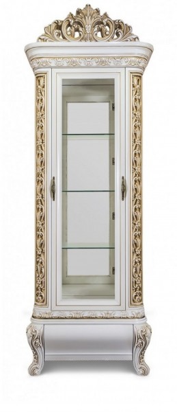 Витрина одностворчатая Алсу (белый глянец) в Агрызе - agryz.ok-mebel.com | фото 3