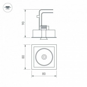 Встраиваемый светильник Arlight CL-SIMPLE-S80x80-9W Warm3000 (BK, 45 deg) 028149 в Агрызе - agryz.ok-mebel.com | фото 9