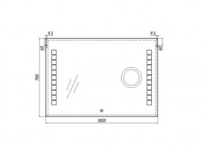 Зеркало Quadro 100 alum (линза) с подсветкой Sansa (SQL1030Z) в Агрызе - agryz.ok-mebel.com | фото 8