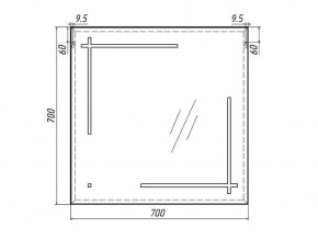 Зеркало Ray 70 black с подсветкой Sansa (SR1038Z) в Агрызе - agryz.ok-mebel.com | фото 6